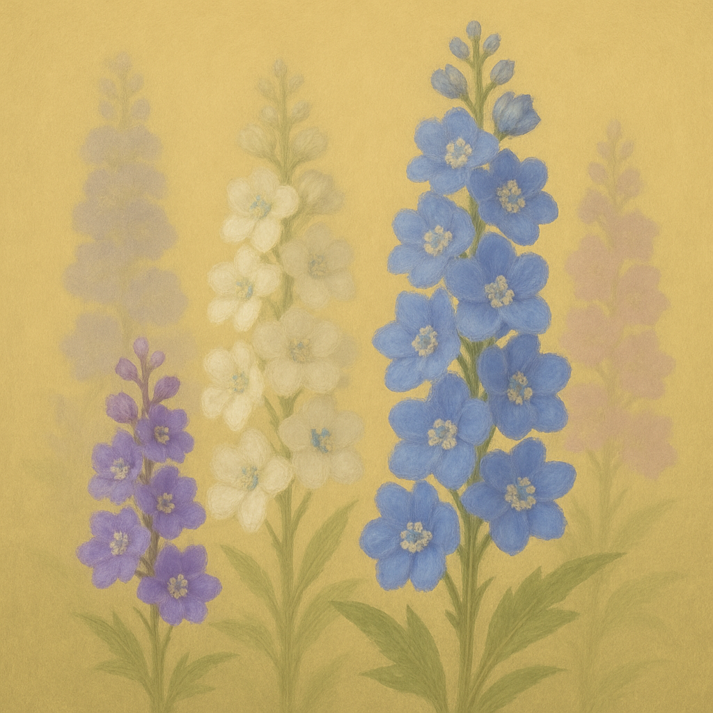 DELPHINIUM FLOWER SEED - "GARDEN HYBRID CROWN MIX" - 75 SEEDS