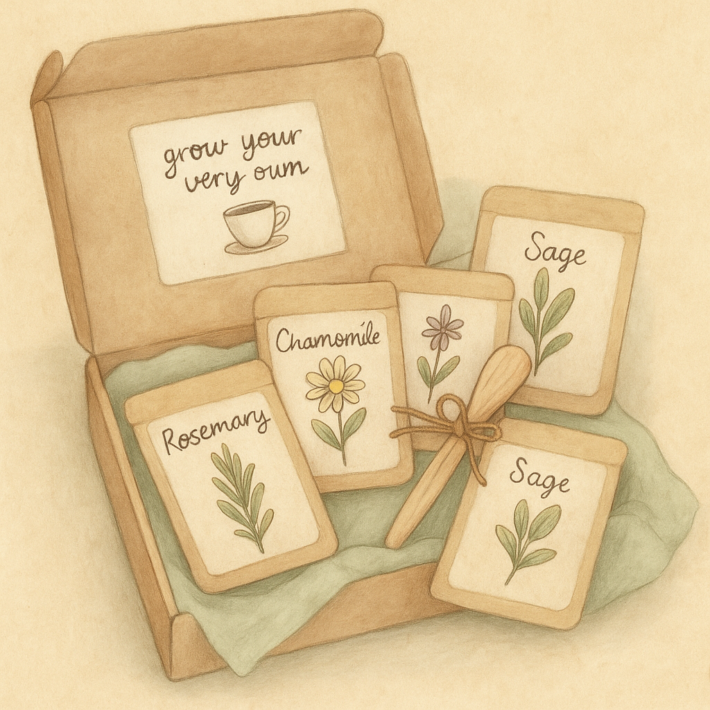 Herbal tea seed collection box