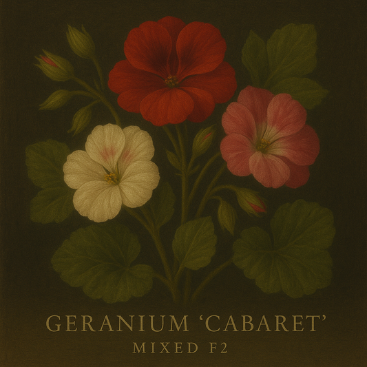 🌸 Geranium Cabaret Mixed F2 Seeds – Vibrant Bedding Plants – Annual Flower Mix