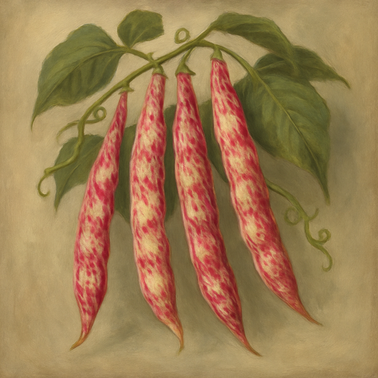 CLIMBING FRENCH BEAN BORLOTTO LINGUA SEEDS-x 60 FLAVOURFUL, HIGH YEILD, EASY TO GROW