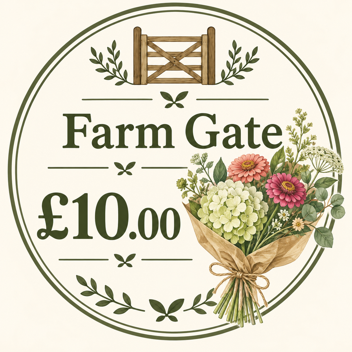 Curriott Hill Farm Gate £10 seasonal bouquet