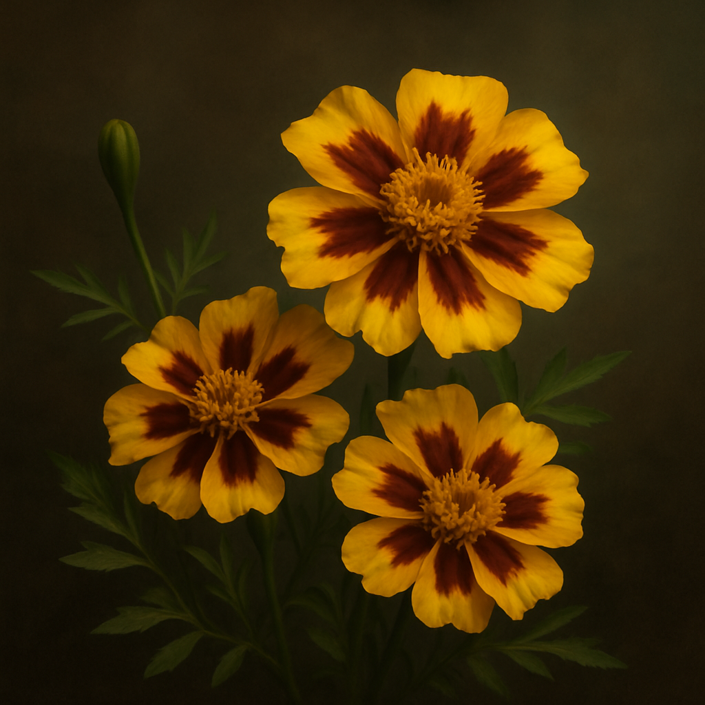 “French Marigold Naughty Marietta seeds – compact yellow marigolds for UK gardens and companion planting”