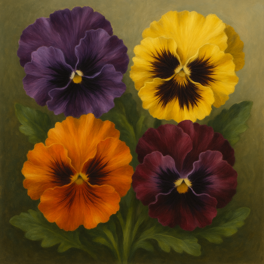 Pansy Frizzle Sizzle F1 seeds – large ruffled pansies for UK gardens and containers”